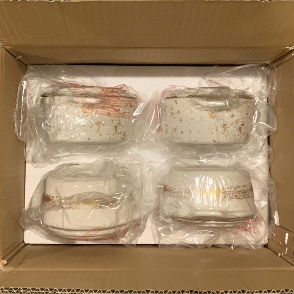 - Ayesha Curry 4-Piece 10-oz Mini Casseroles with Gold Detail - Picture 4 of 4